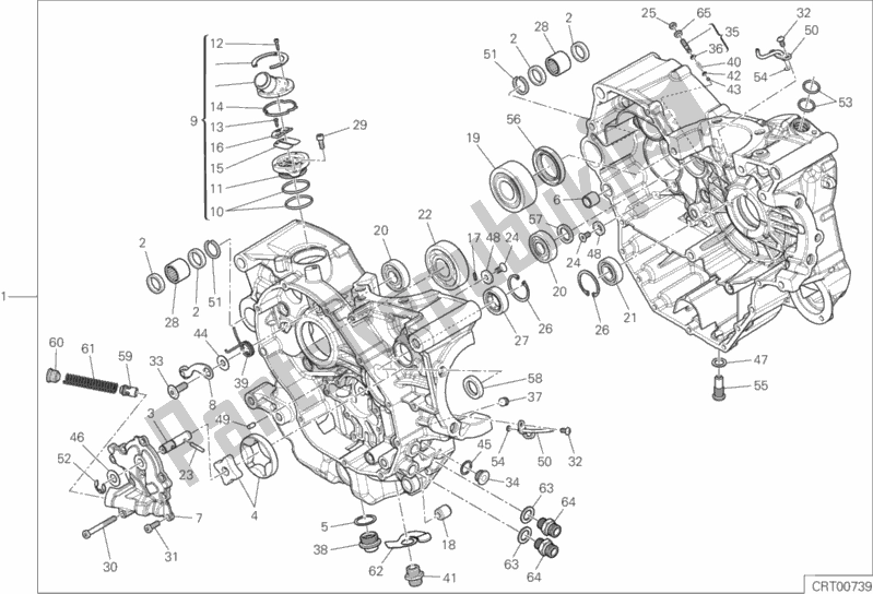 Todas las partes para 010 - Pareja De Semicárter de Ducati Multistrada 950 SW Thailand 2017